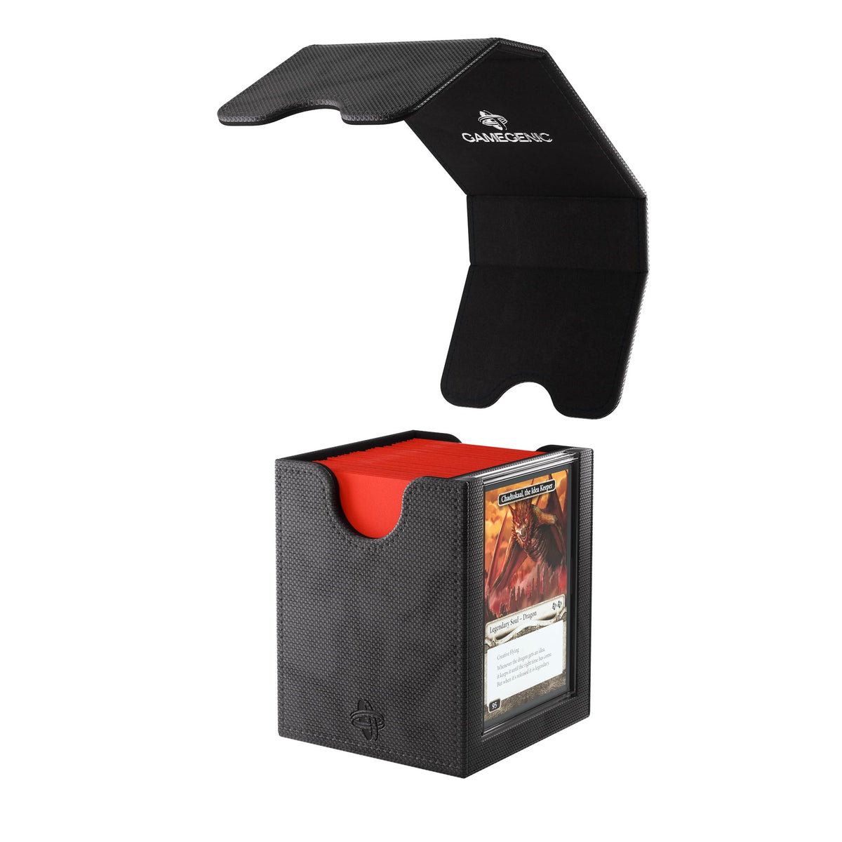 Gamegenic Squire Plus 100+ XL Convertible Deck Box - Holds 100 Double-Sleeved Cards! Premium Commander Card Case, Detachable Slide Card Case