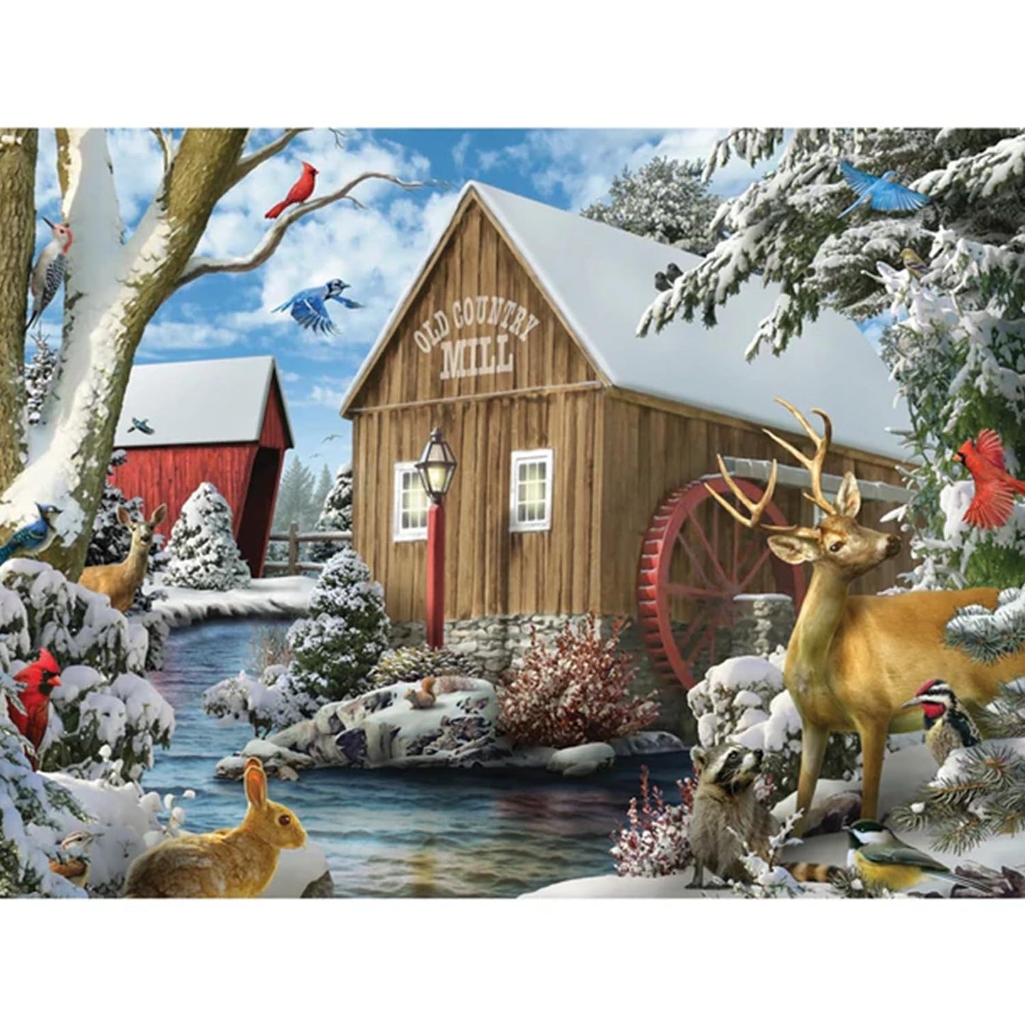 Bits and Pieces 50 Piece Puzzles for Adults - Alan Giana 3-Pack - 50 Extra Large Pieces 15" x 19" Jigsaw Puzzles, Rustic Country Scenes, No 2 Pieces