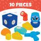 Blockaroo Magnetic Foam Building Blocks - 10-Piece Airplane, Bath Toys for Toddlers, Preschool Toys, Bathtub Toys, Sensory Toys, Blocks for Toddlers