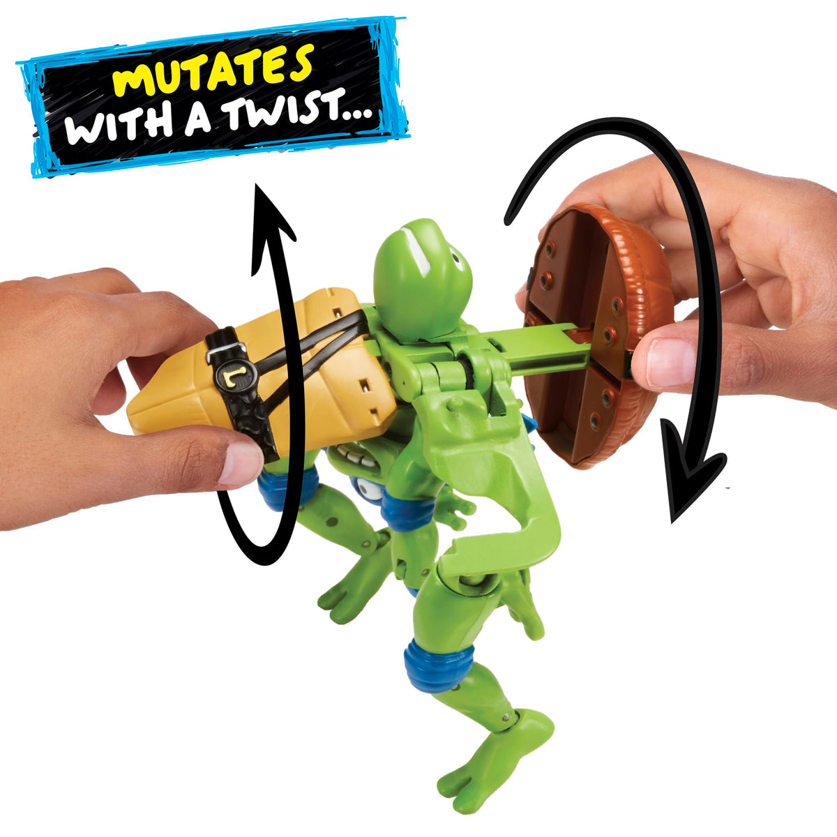 Tales of Teenage Mutant Ninja Turtles: Mutations Deluxe 5.5” Leonardo Pet to Ninja Figure by Playmates Toys