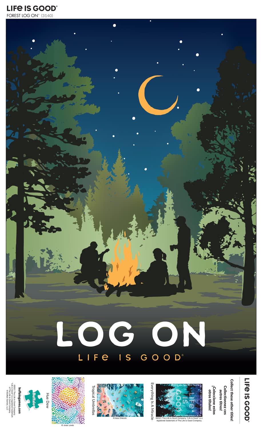 Buffalo Games - Life is Good - Forest Log On - 500 Piece Jigsaw Puzzle for Adults -Challenging Puzzle Perfect for Game Nights - Finished Size is 21.25