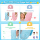 Video Walkie Talkies for Kids, Blue/Pink 2 Pack 1000 mAh Rechargeable Long Range Video walkie talkies, 3 Wearing Options Indoor Outdoor Toys for