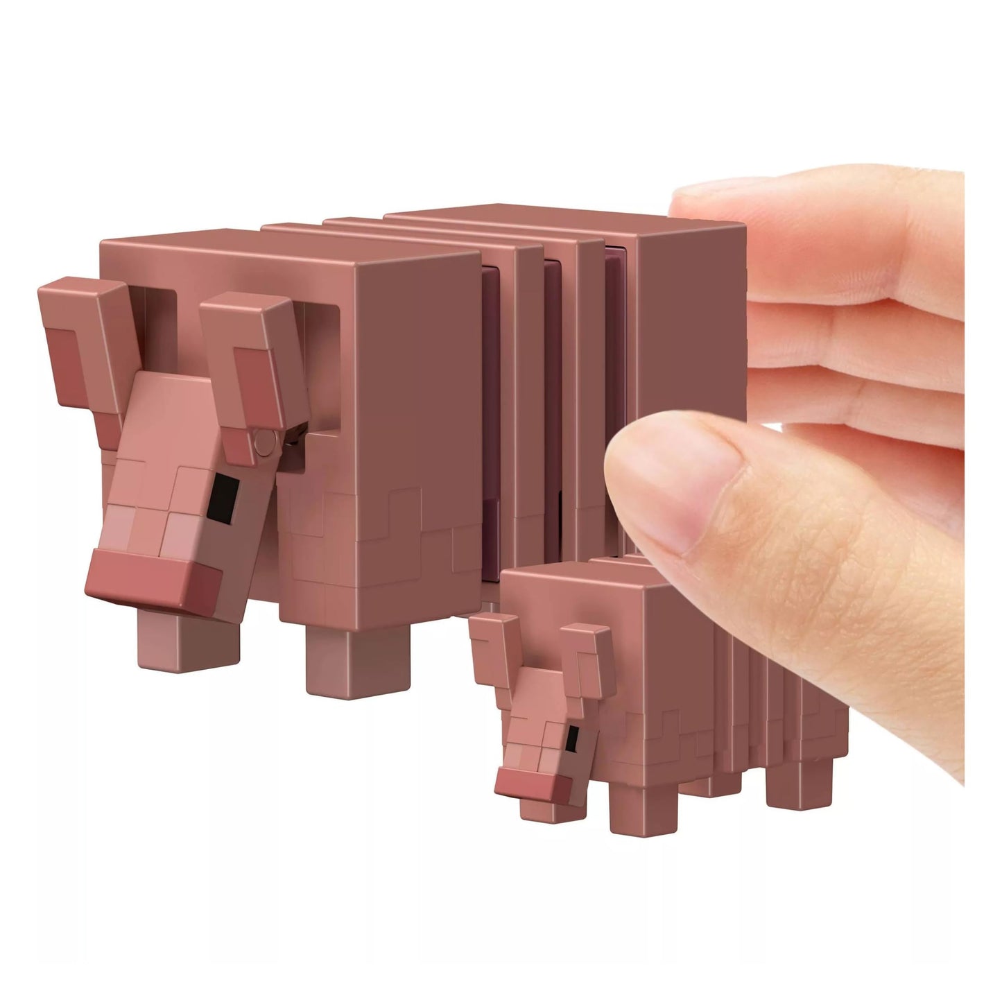 Mattel Minecraft Core Action Figure Set 3.25-inch Scale Mob Vote Winner Armadillo and Baby Armadillo
