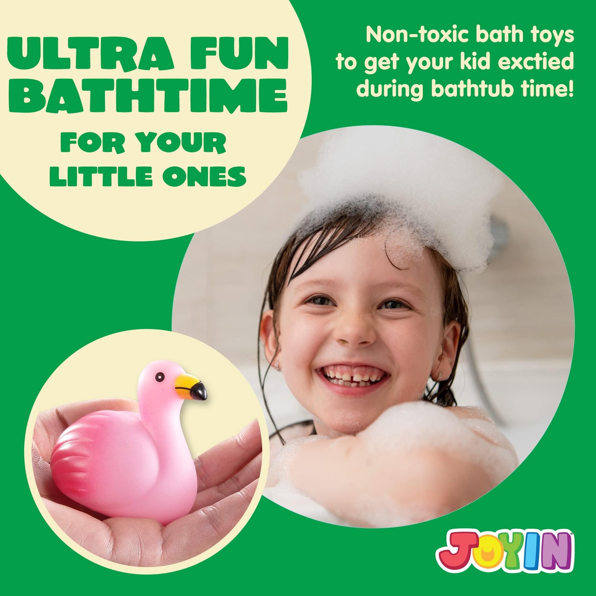 JOYIN 12 PCS Light Up Bath Toys, Toddler Flashing Colourful LED Bathtub Mermaid Toy, Baby Bathtime Floating Rubber Shower Gifts for Infant Kids Girls
