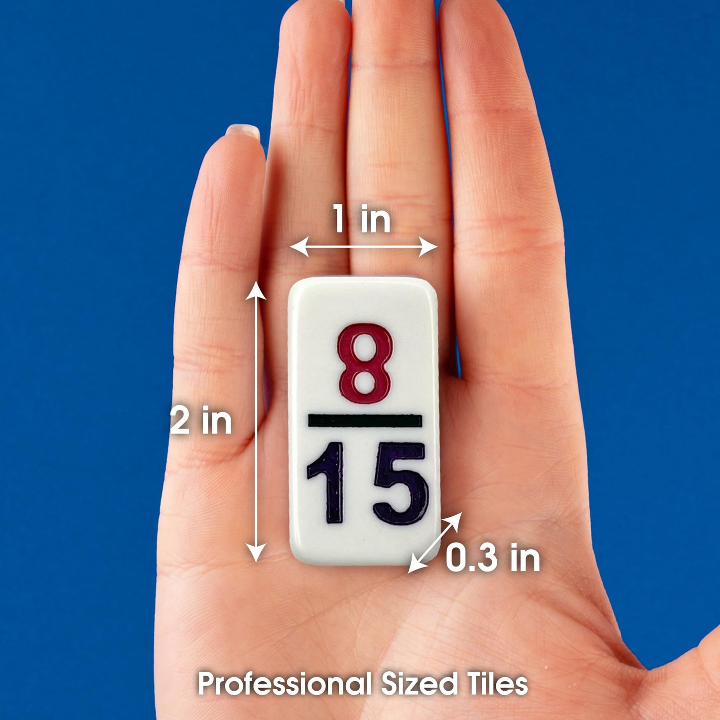 CHH 15 Professional Double Domino with Color Numbers - 136 Pieces Domino Set for All Ages