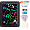 Kookoosmart LED Writing Message Board, Neon Glow Drawing Board, Light Up Flashing Box Message, Erasable Board Arts and Acrylic Kids Crafts Doodle,