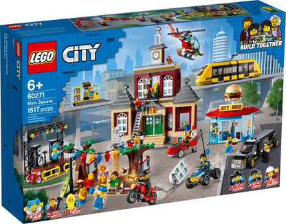 LEGO City Main Square 60271 Set, Cool Building Toy for Kids, New 2021 (1,517 Pieces)
