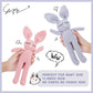 Moni's Choice Stuffed Plush Baby Crochet Bunny Rabbit Easter Gifts Handmade Stuffed Animal Hand-Knit Doll Granddaughter Grandson Lovey Sleep Toy