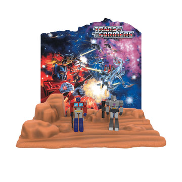Super7 Transformers The Ark Playset with Optimus Prime and Megatron Reaction Figures- 3.75" Transformers Action Figures Classic Cartoon Collectibles