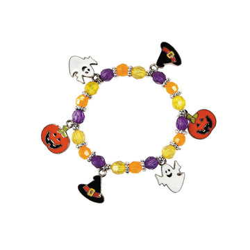 12 kits - Metal Halloween Charm Bracelet Craft Kits