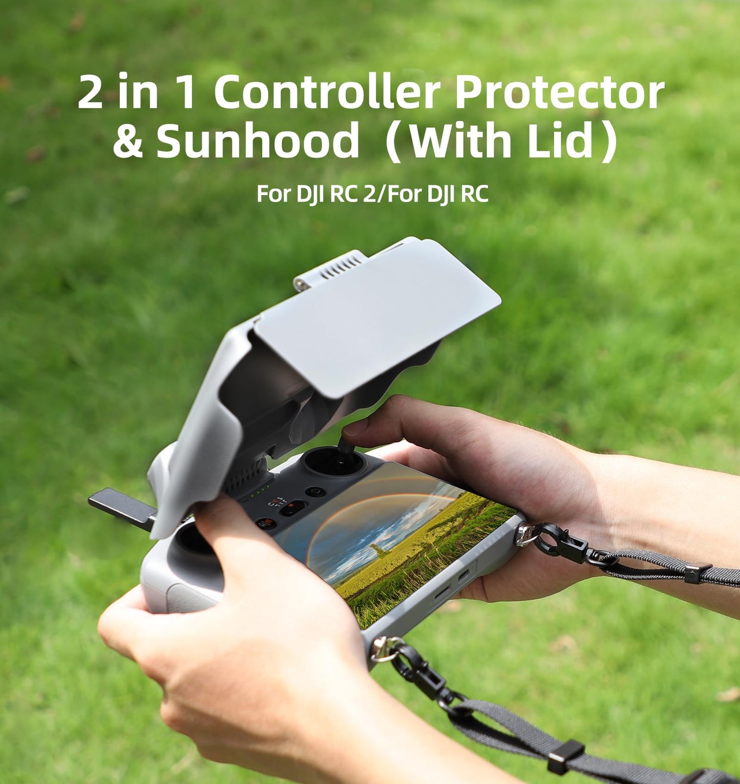 Sun Hood Sunshade for DJI RC2 Remote Control Protective Cover for DJI Air 3/Mini 3 Pro Screen Remote Control Hoods Sub Panel Sunshade Cover Protector