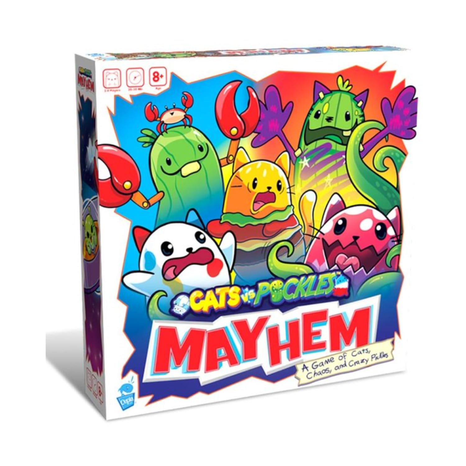 Cats vs Pickles Mayhem Board Game - Beans Card Game for Kids Families and Adults with Exclusive CvP Characters - Easy to Learn for Family Fun Night
