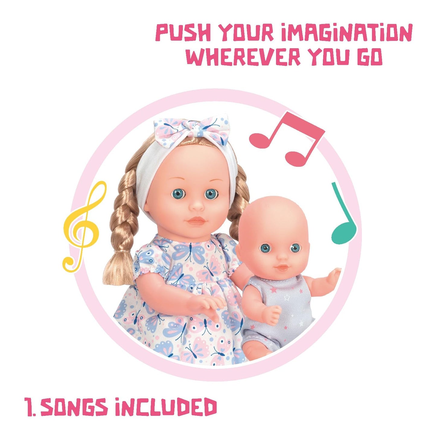 Mother Love 16 Inch Walking Dolls with Stroller & Sister
