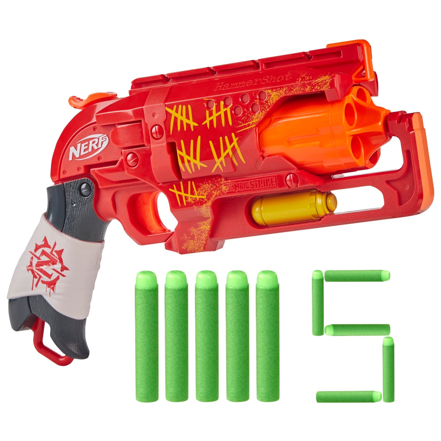 NERF Zombie Strike Hammershot Blaster, Red (Amazon Exclusive)