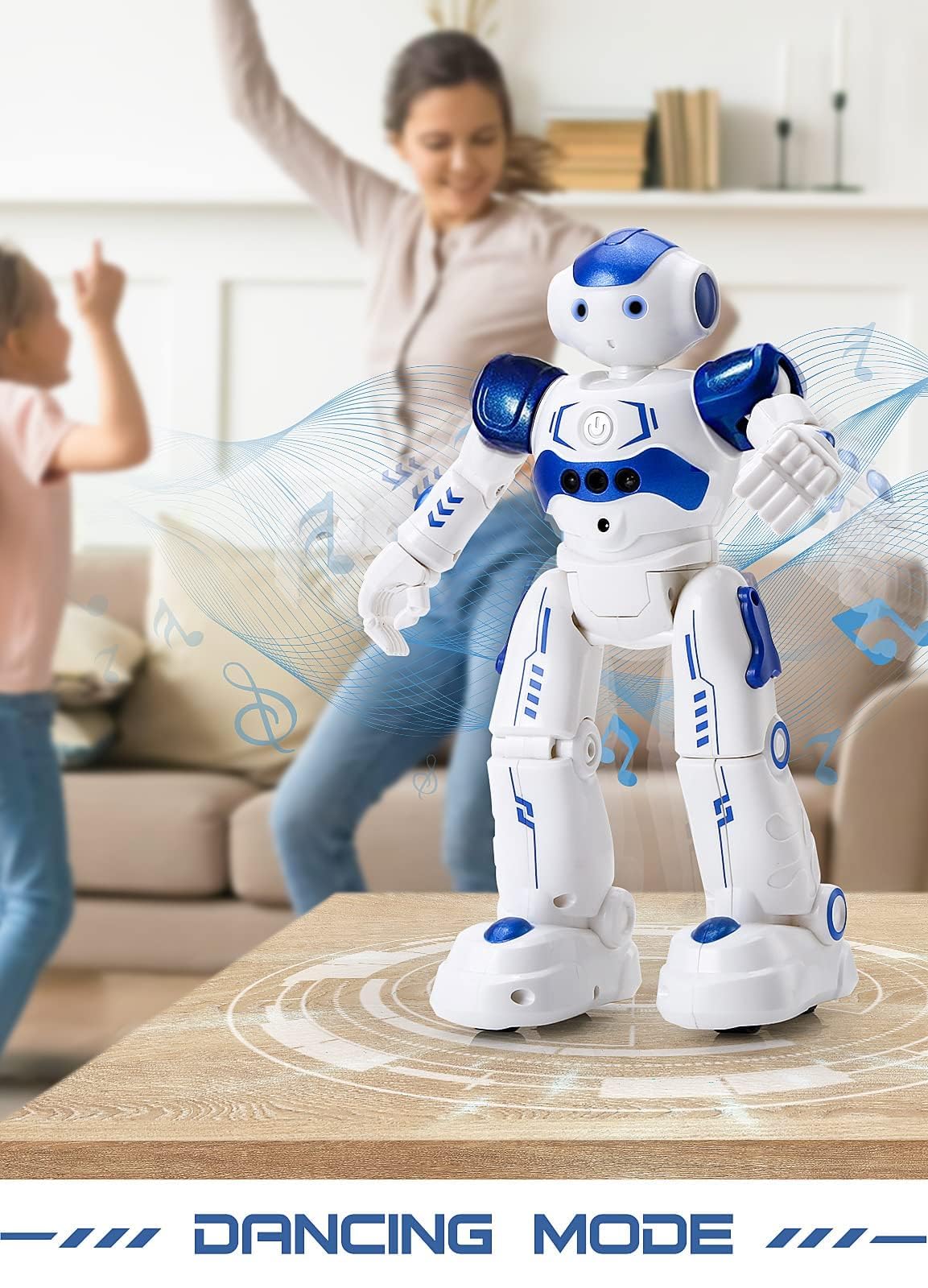 KingsDragon RC Robot Toys for Kids, Gesture & Sensing Programmable Remote Control Smart Robot for Age 3 4 5 6 7 8 Year Old Boys Girls Birthday Gift