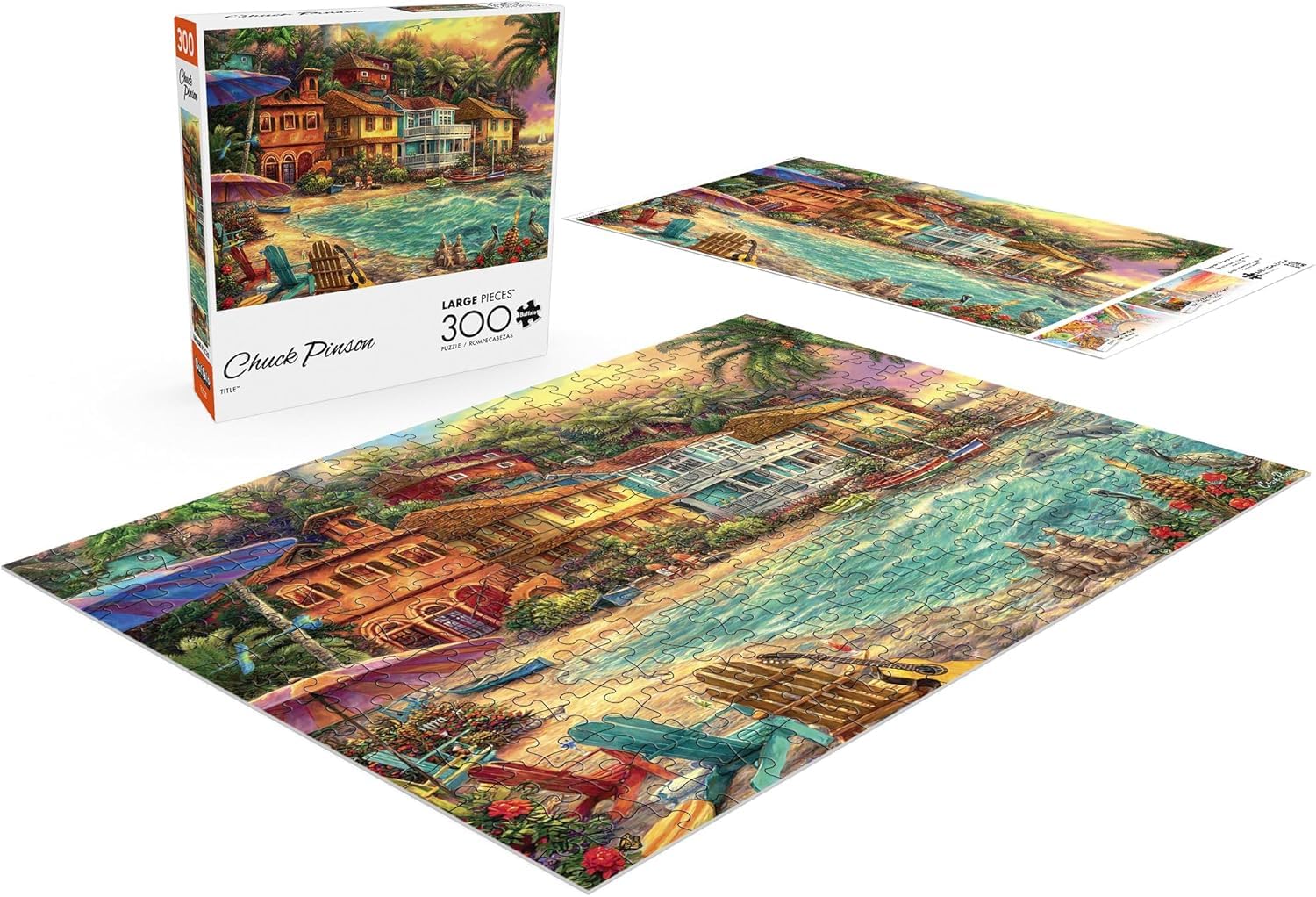 Buffalo Games - Chuck Pinson - Chuck Pinson - Island Time - Large Piece Jigsaw Puzzle for Adults -Challenging Puzzle Perfect for Game Nights