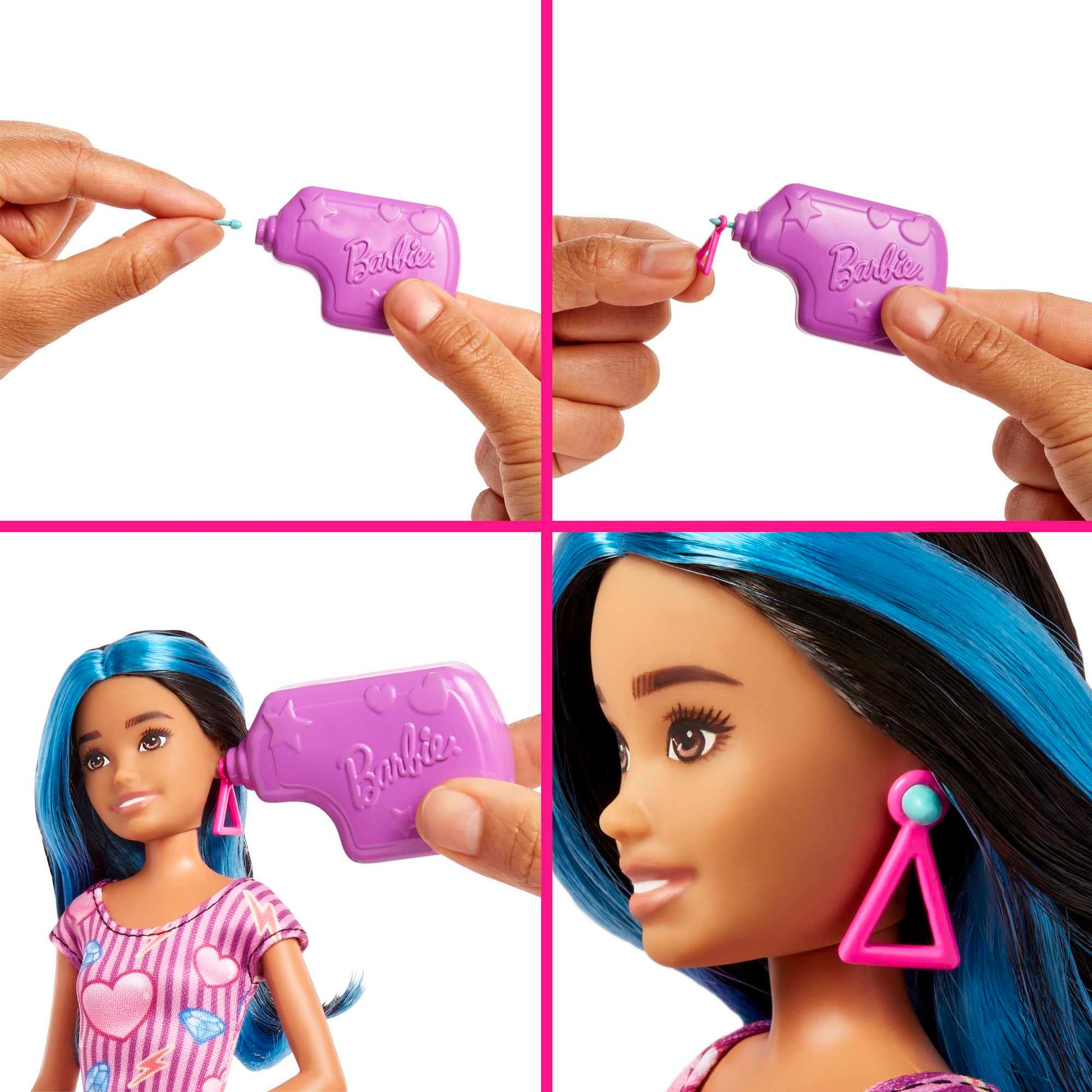 Barbie First Jobs Skipper Set with Dummy Doll, Ear Piercing Station with Piercing Tool, 10 Pairs of Earrings and 5 Accessories, Children's Toy, from 3