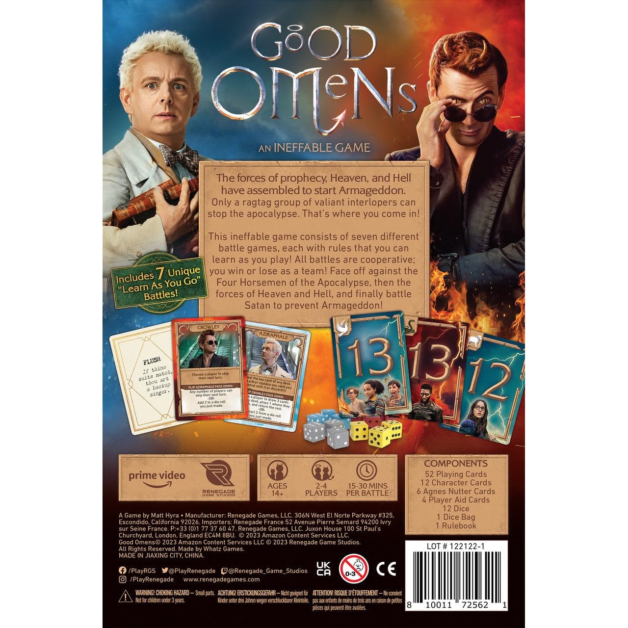 Renegade Game Studios | Good Omens | Card Game | Ages 14 Plus | 2-4 Players | 15-30 Minutes Playing Time