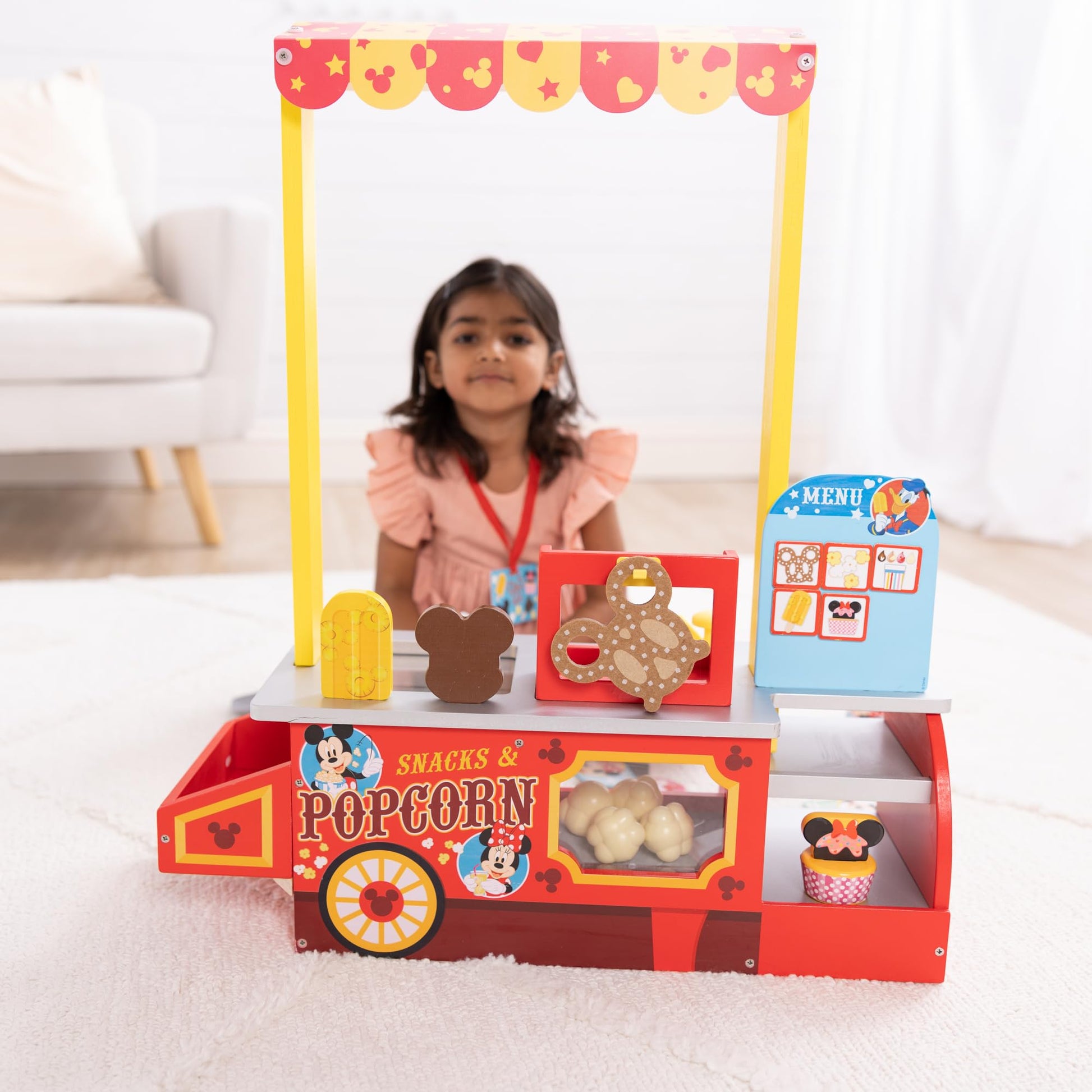 Melissa & Doug Disney Snacks & Popcorn Wooden Play Food Counter