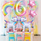 Self Standing Unicorn Balloons, 6PCS Unicorn Kids 6th Birthday Party Decor