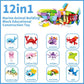 Easter Basket Stuffers Marine Animal Building Blocks Set, 12 in 1 Ocean Creatures Shark Fidget Toys, Party Favors for Kids, Classroom Birthday Gifts