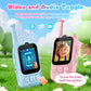 Kids Audio/Video Walkie Talkies, 2 Pack Rechargeable Walkie Talkies for Kids with 2’’ Screen & Camera & Voice Changer, Long Range Boys Girls Toys for