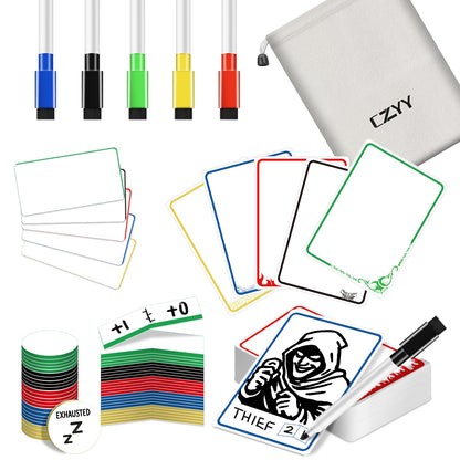 CZYY Dry Erase MTG Token Set, 105 Reusable Cards & Counters for TCGs
