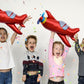 4 Pcs Large Red Airplane Helicopter Plane Foil Balloon Aviator Adventure Themed Birthday Party Decorations(37x31inch)