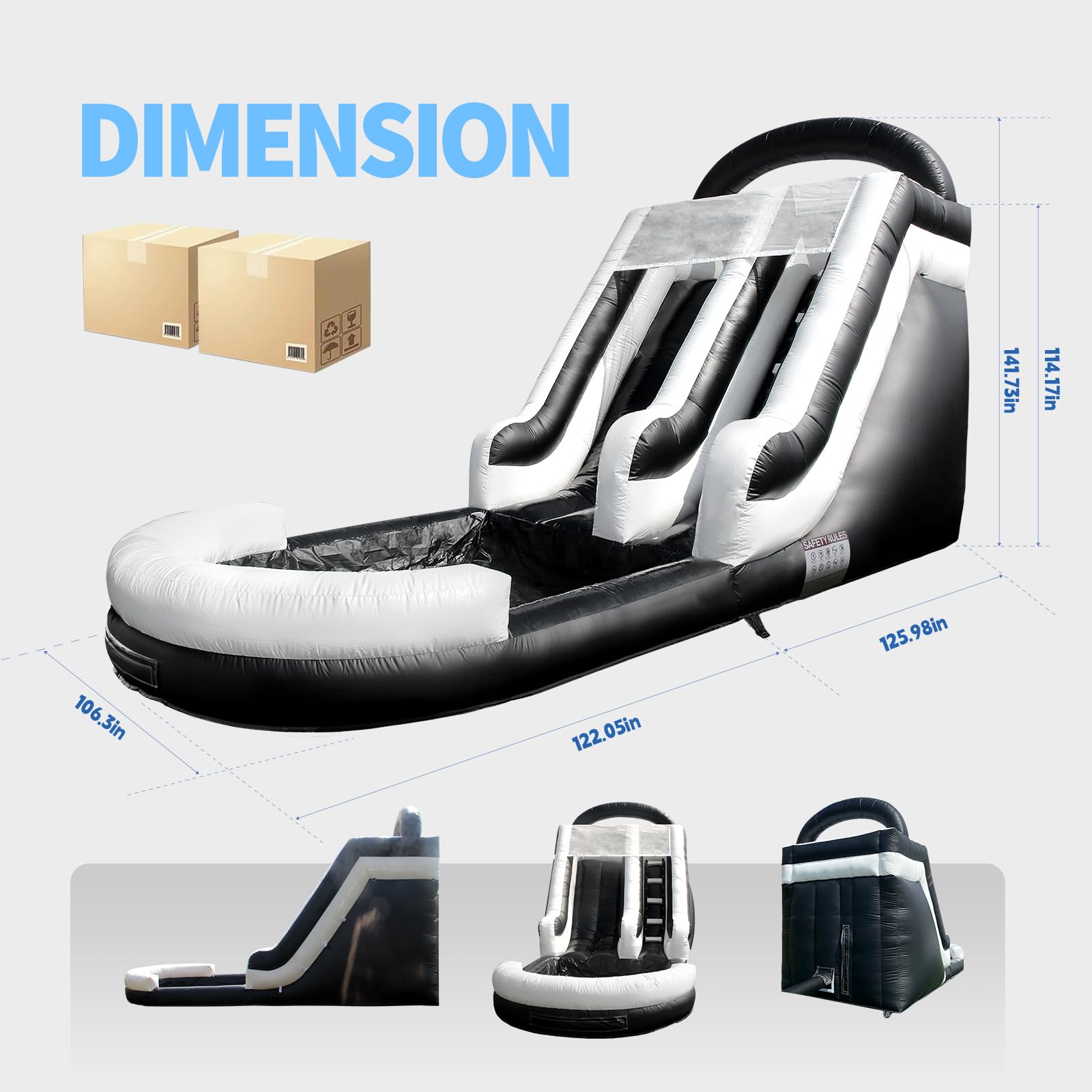 21FT Commercial Water Slide Inflatable for Kids Adults, Outdoor Backyard