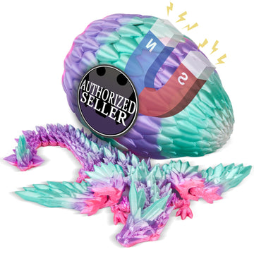 TBOLINE 3D Printed Dragon with Wings,Dragons in Easter Egg Fillers,Sensory Articulated Dragon in Egg Fidget Toy,Easter Basket Stuffers for Kids Boys