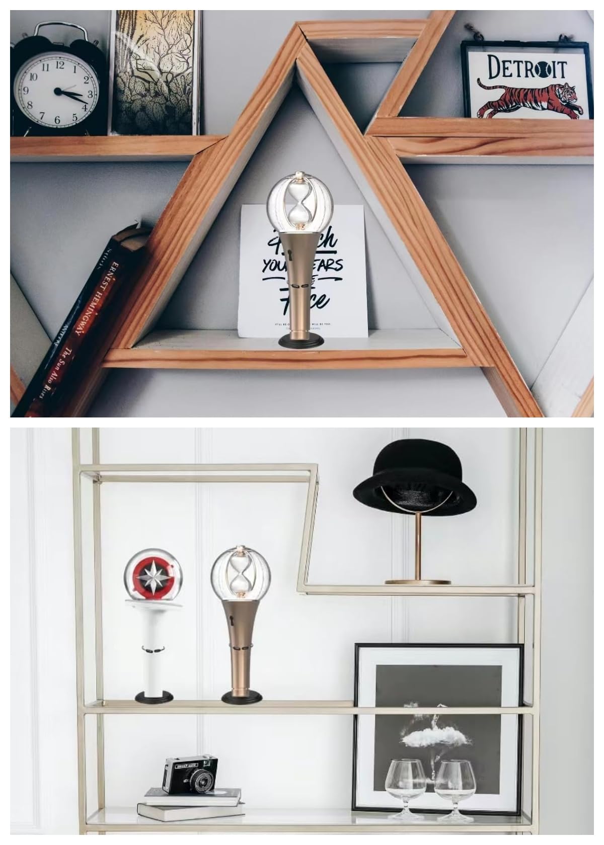 WYBDANS 2 Pcs Kpop Lightstick Stand, Compatible with Official Lightsticks, Display Stand,Compatible with Stray Kids , Enhypen, Twice,Ateez