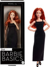 Barbie Basics Model 04 Collector Doll with Red Curly Hair, Black Mini Dress & platform shoes, Universal-fit Fashions, Posable Petite Body & Swappable