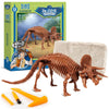 Geoworld Triceratops Dino Dig Kit - Assemble an 8-Inch Authentic Dinosaur Skeleton Model - Ultimate STEM Learning Experience for Kids Ages 6+