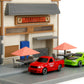 Fast & Furious Toretto's Market & Cafe Nanoscene & 2 1.65" Die-cast Cars, Toys for Kids and Adults