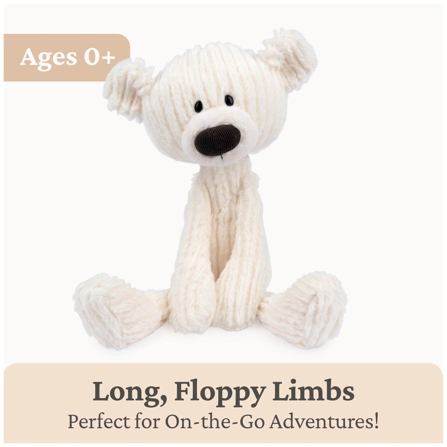 GUND Toothpick Cable 15-Inch Teddy Bear Plush Toy, Ages 1+