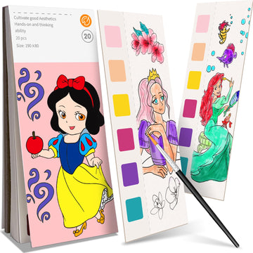 ZHOC Paint with Water Coloring Books for Kids, Pocket Mess Free Watercolor Painting Sets for Kids Ages 3 4 5 6 7 8+, Water Color Paint Set Arts