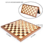 VAMSLOVE 15inch Checkers Folding Wooden Game Set, 100 Square Checkerboard International Checkers Draughts Board 10x10 for Kids with Pieces Storage