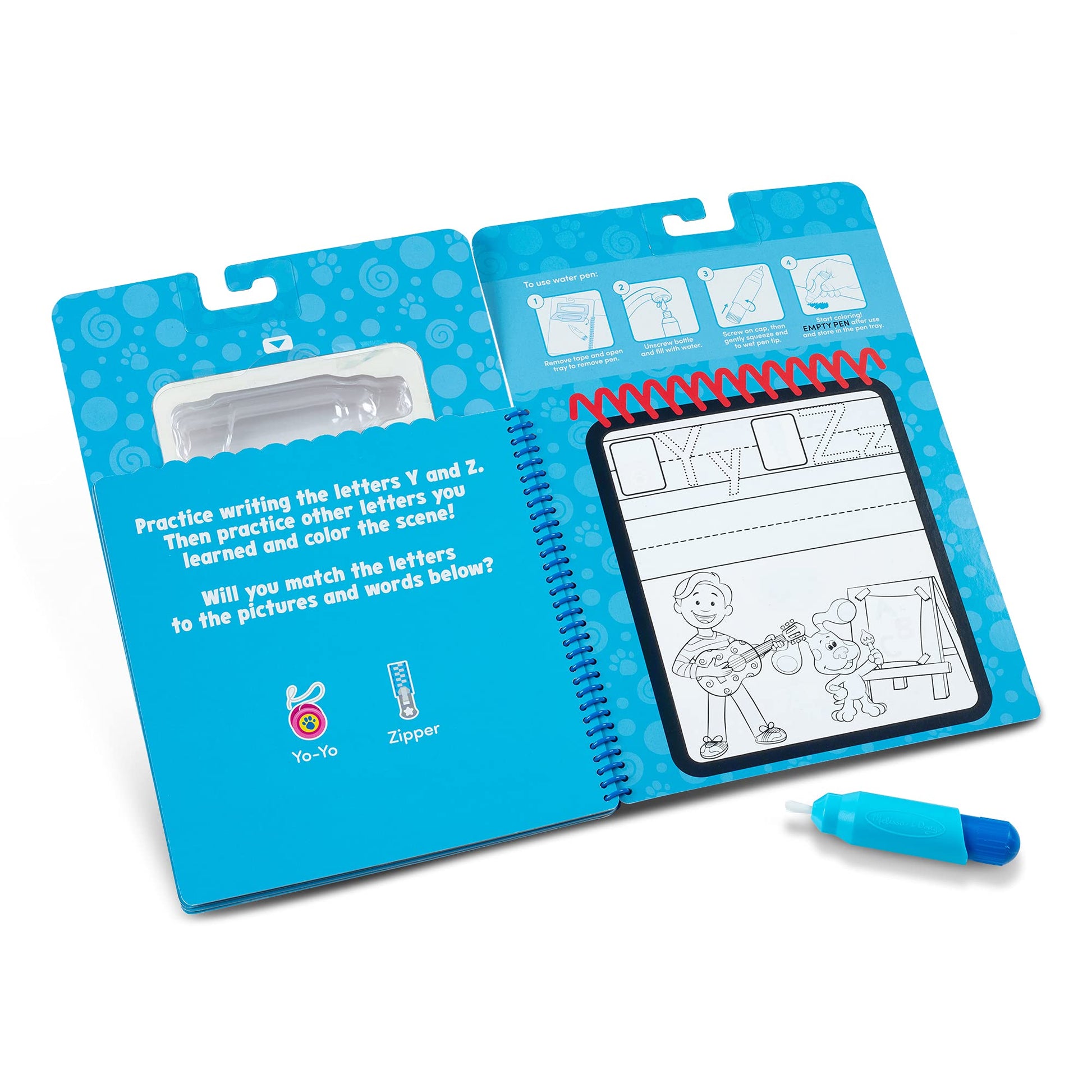 Melissa & Doug Blues Clues & You! Water Wow! Alphabet Water Reveal Travel Activity Pad