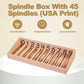 MONTESSORI OUTLET Spindle Box With 45 Spindles (USA Print) for 3-6 Years Montessori Education at School and Home