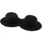 YHXiXi Handmade Small Wide Brim Doll Fedoras: 10pcs Felt Panama Hats with Flat Tops