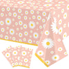 3 Pack Daisy Tablecloth Daisy Flower Birthday Party Decorations for Girls Disposable Plastic Groovy Table Cloth Groovy Retro Hippie Party Table Cover