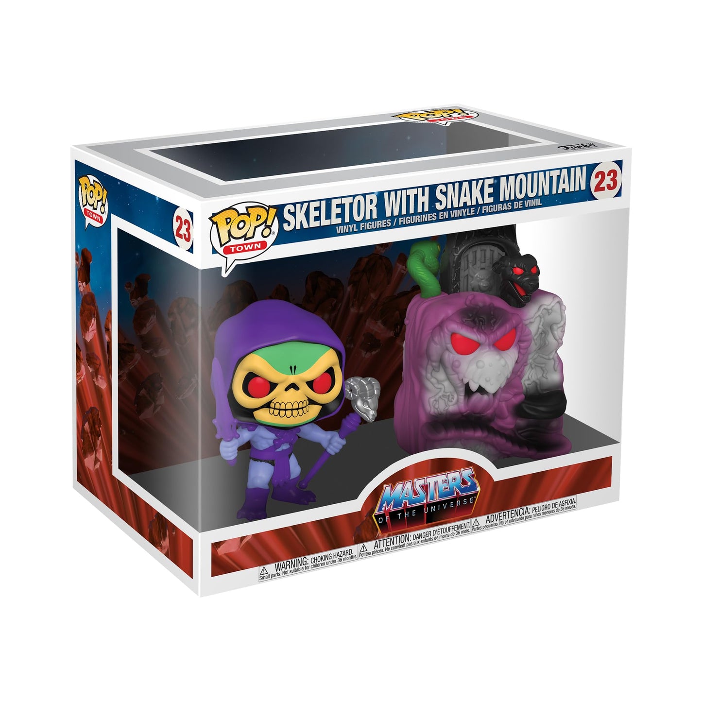 Funko POP Town Retro Toys: Master's of The Universe - Skeletor with Snake Mountain, Multicolor, Standard (51469)