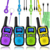 Wishouse Walkie Talkies for Kids Adults Rechargeable Long Range 4 Pack with 2 USB Chargers 12 Batteries,Family Walky Talky,Outdoor Camping Games