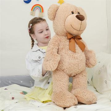 Tezituor Brown Teddy Bear Stuffed Animal, 26 inch Large Stuffed Teddy Bear Plush for Girl Boys Girlfriend, Soft Teddy Bear Toy Gift for Baby Shower