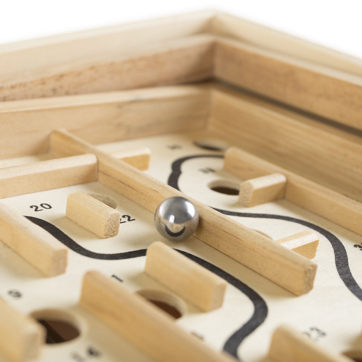 Hey Play Labyrinth Game, Natural, 11” x 9.25” x 2.75”
