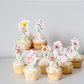 Deorfuy Wildflower Party Decorations 40PCS Cupcake Toppers Floral