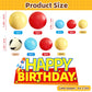 Balls Cake Toppers Blue Orange Birthday Cake Decorations for Baby Shower Birthday Cake Decorating (Cartoon story)