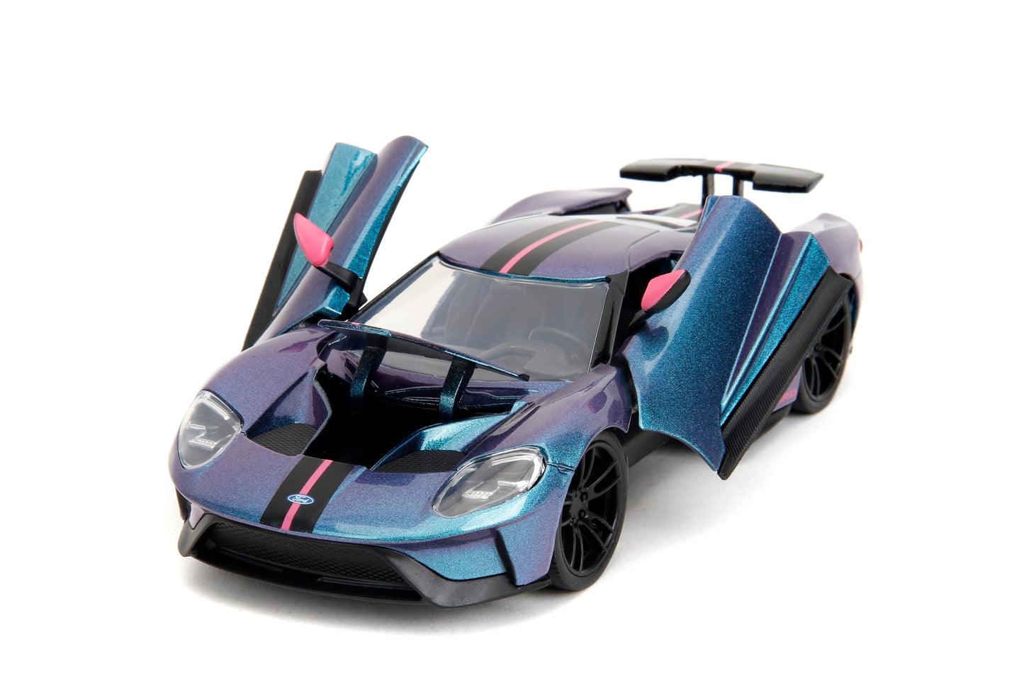 Jada Pink Slips 1:24 W7 2017 Ford GT Die-Cast Car, Toys for Kids and Adults (Metallic Purple/Blue)