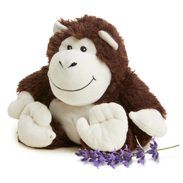 warmies Microwavable & Weighted Stuffed Animals, Monkey - Heated Stuffed Animal Plushie for Warmth & Comfort - Cute Soft Plush Toys for Adults
