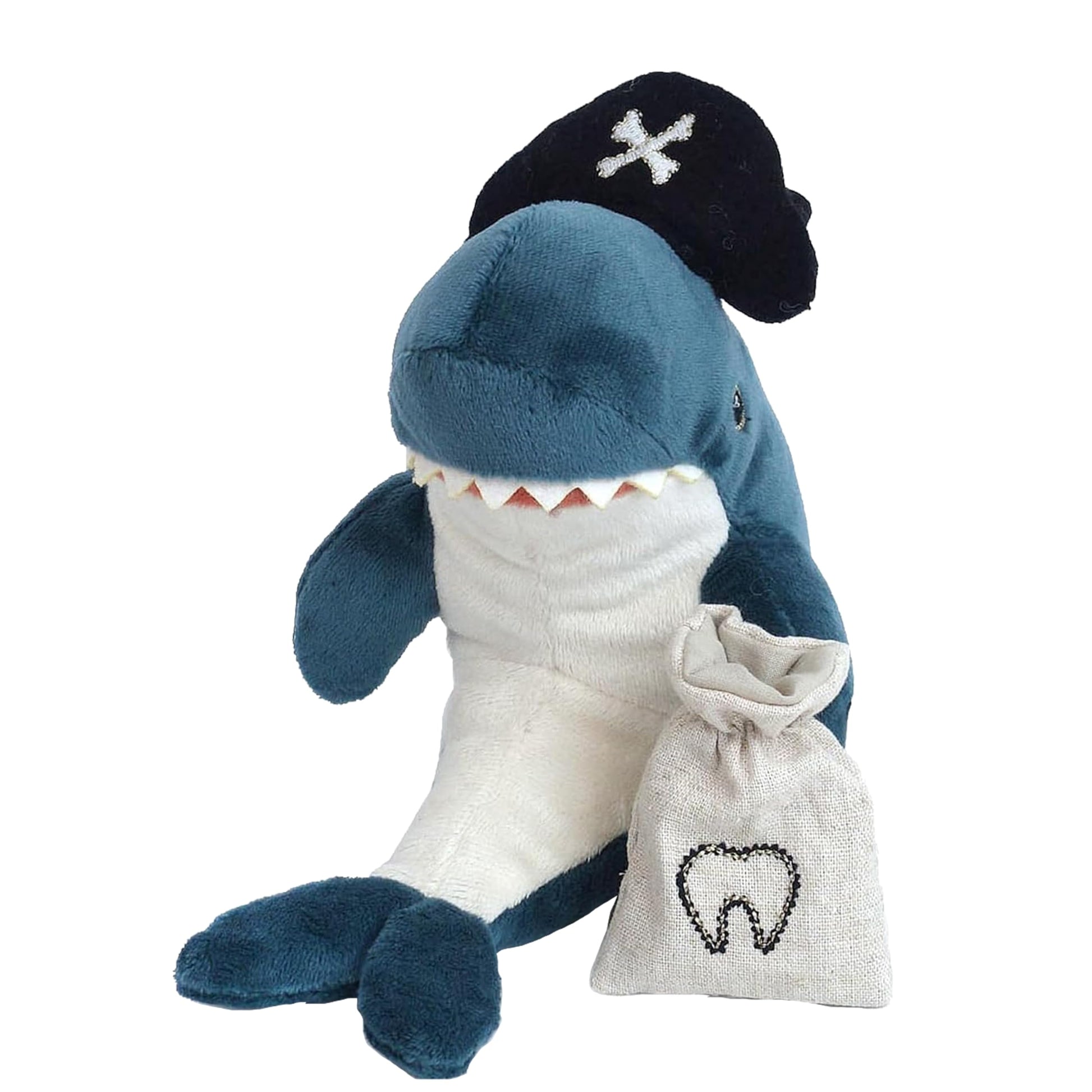 MON AMI Pirate Shark 7-Inch Stuffed Animal, Tooth Fairy Plush Toy Boys